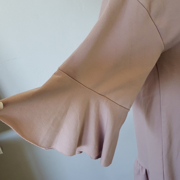 PHILOSOPHY Dusty Rose Sweatshirt Dress, Size Small - Picture 4 of 8